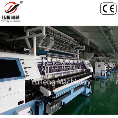 คอมพิวเตอร์ Quilting เครื่องขีดผ้าอ้อมเครื่องทําผ้าอ้อมเตียง Multi Needle Shuttle Quilting Machine