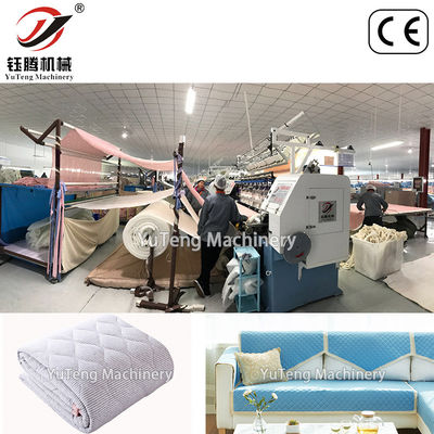 คอมพิวเตอร์ Quilting เครื่องขีดผ้าอ้อมเครื่องทําผ้าอ้อมเตียง Multi Needle Shuttle Quilting Machine
