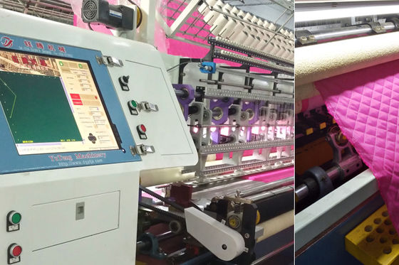 800 รอบ / นาที อุตสาหกรรม Comforter Quilting Machine อัตโนมัติ มวลฟังก์ชัน