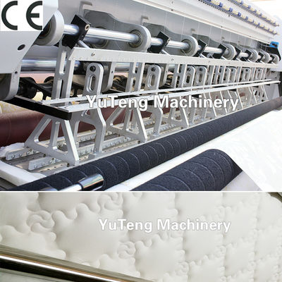 เครื่องทําหมอน 8kW เครื่องทําผ้าพันคอหลายเข็ม 2450 มม.