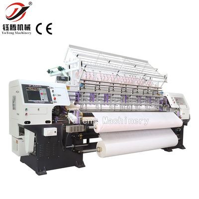 Lock Stitch อัตโนมัติ Quilting Machine With Multi Needle Home Textile Fabric Quilting อัตโนมัติการตัดผ้าผ้าผ้าผ้าผ้าผ้าผ้า