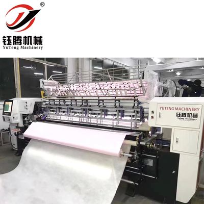 Lock Stitch อัตโนมัติ Quilting Machine With Multi Needle Home Textile Fabric Quilting อัตโนมัติการตัดผ้าผ้าผ้าผ้าผ้าผ้าผ้า
