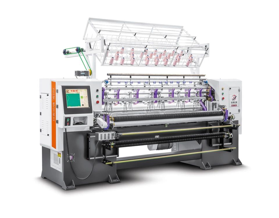 80 นิ้ว Ultra ความเร็วสูง คอมพิวเตอร์ Shuttle Multi Needle Quilting Machine สําหรับเครื่องแต่งกาย เนื้อผ้า